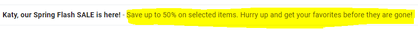 image 5 HTML Emails pre-header