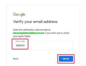 A step-by-step guide on leaving a GMB review without a Gmail account in 2021 - enter email verification code