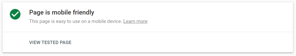 Google Mobile Friendly Test