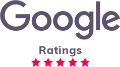 Badge: 5 star rating on Google