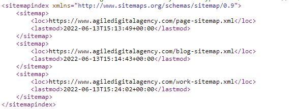 XML Sitemap Index example XML Sitemap Index example