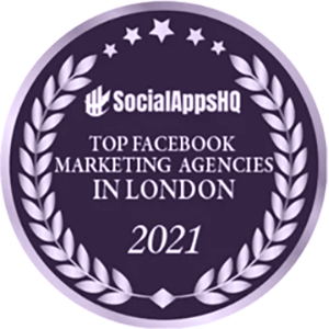 SocialAppsHQ badge Top Facebook Marketing Agencies in London 2021