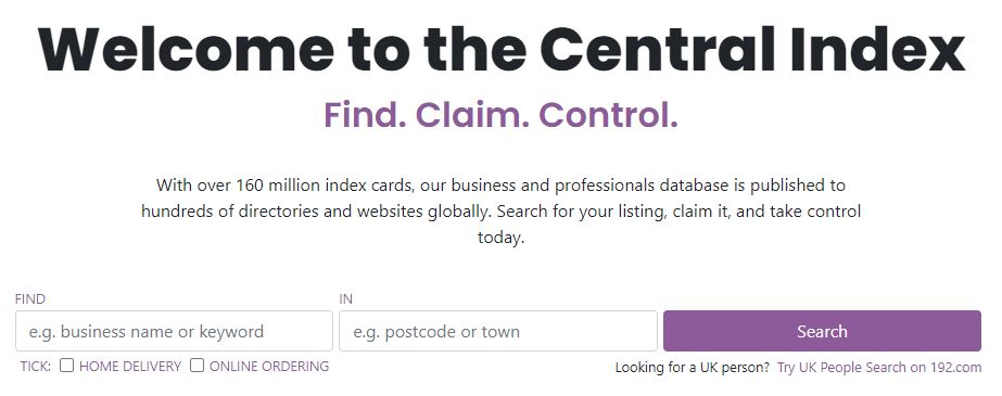 Central Index: UK Directories 