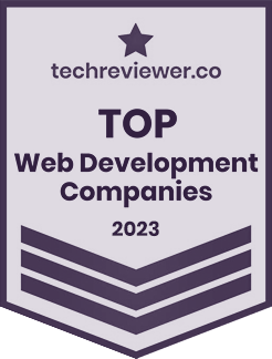 Techreviewer badge: Top Web Development Companies 2023
