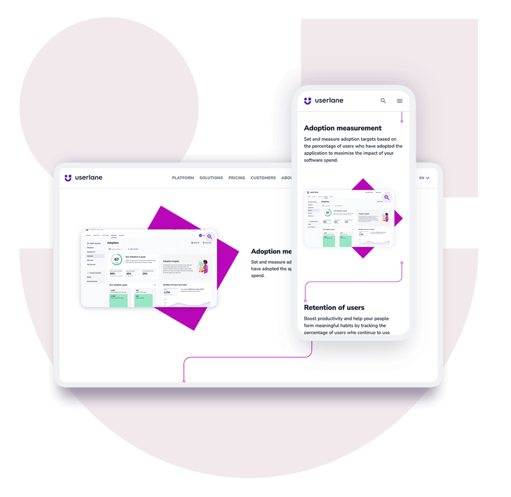 Userlane website on different devices