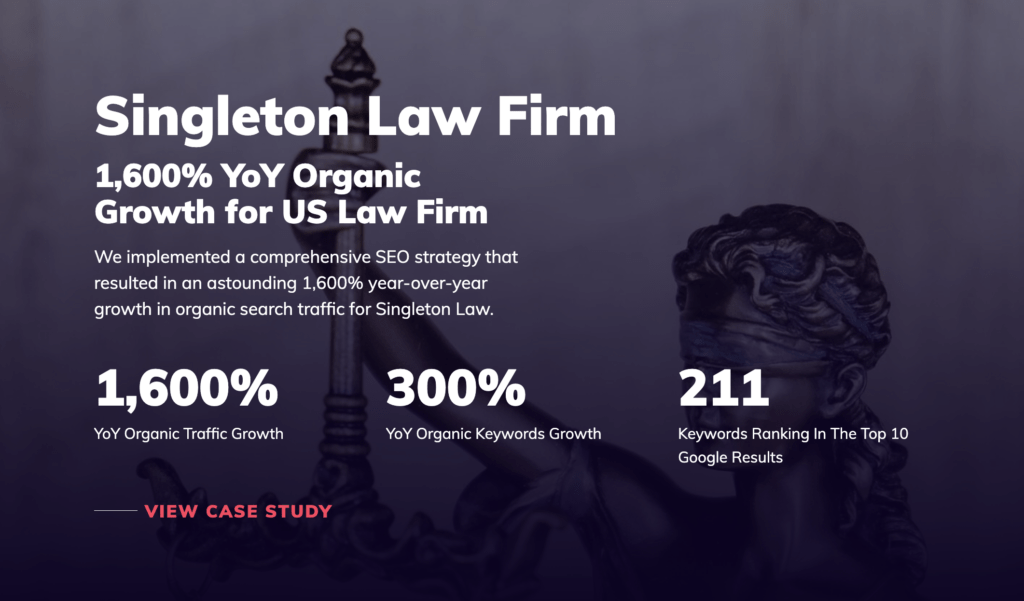 image 16 Discover how our comprehensive SEO strategies propelled this US-based law firm to new heights of online visibility in the competitive market of local SEO in the United States.